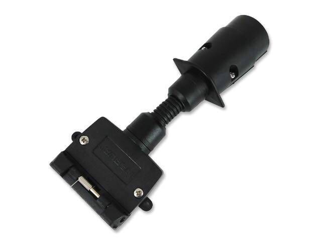 Narva 7 Pin Large Round Socket on Car to 7 Pin Flat Plug on Trailer 82235BL