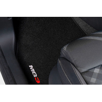 Genuine MG MG3 MCE Carpet Floor Mats Black with Logo (From 2016 - 2024)