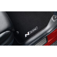 Genuine Hyundai i30 Sedan carpet floor mats - Double Contrast Stitch with N Line logo