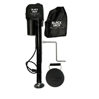 Black Jack Mini Electric Trailer Jack - 1000kg, 450mm Stroke, 50mm Clamp Shaft and LED Light (BJTJ-MINI)