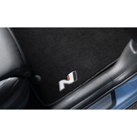 Genuine Hyundai Kona N Carpet Floor Mats (2021 to 2023) - Double Contrast Stitch with N logo