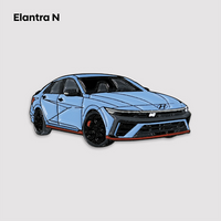 Genuine Hyundai i30 N Sedan Elantra N Vehicle Pin Badge