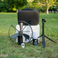 Portable Outdoor Kit – Portable Power Bank, LED Lantern, Fan, Mosquito Zapper & Tripod in Travel Case – Ideal for Camping & Road Trips