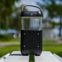 Camping Lantern with Bluetooth Speaker BLACK – Portable 20 W TWS Sound, Rechargeable Type-C, USB/TF Playback, Dual-Purpose Outdoor Light