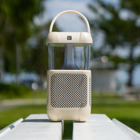 Camping Lantern with Bluetooth Speaker BEIGE – Portable 20 W TWS Sound, Rechargeable Type-C, USB/TF Playback, Dual-Purpose Outdoor Light